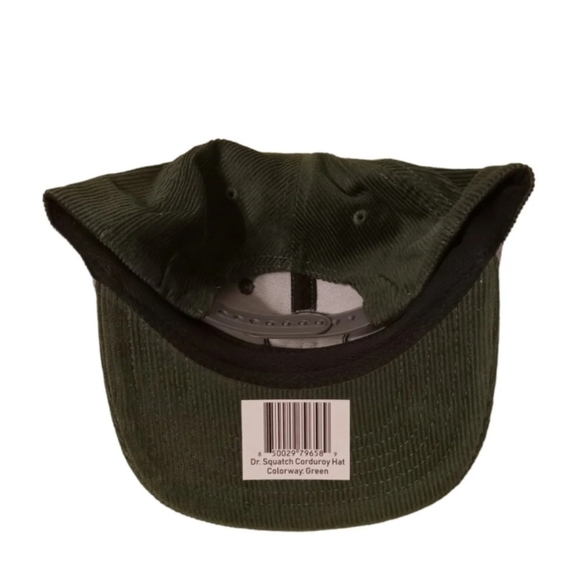 DR SQUATCH GREEN CORDUROY GRAPHIC BASEBALL ADJUSTABLE SNAP BACK HAT CAP - Picture 4 of 4